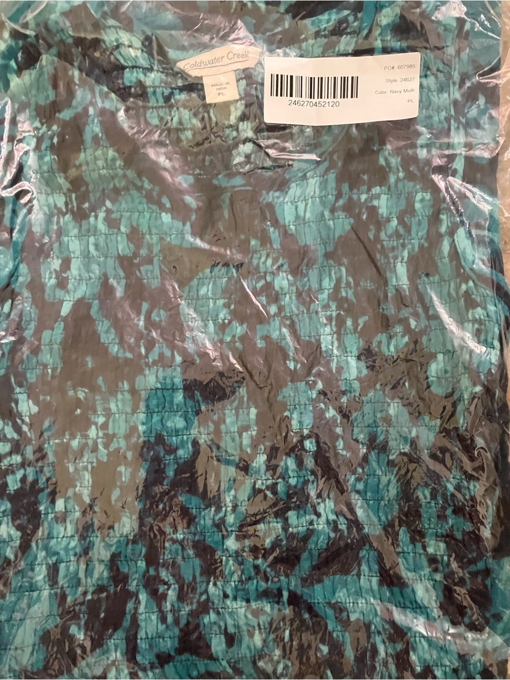 Coldwater Creek Teal Floral Midi Dress - Picture 5 of 5